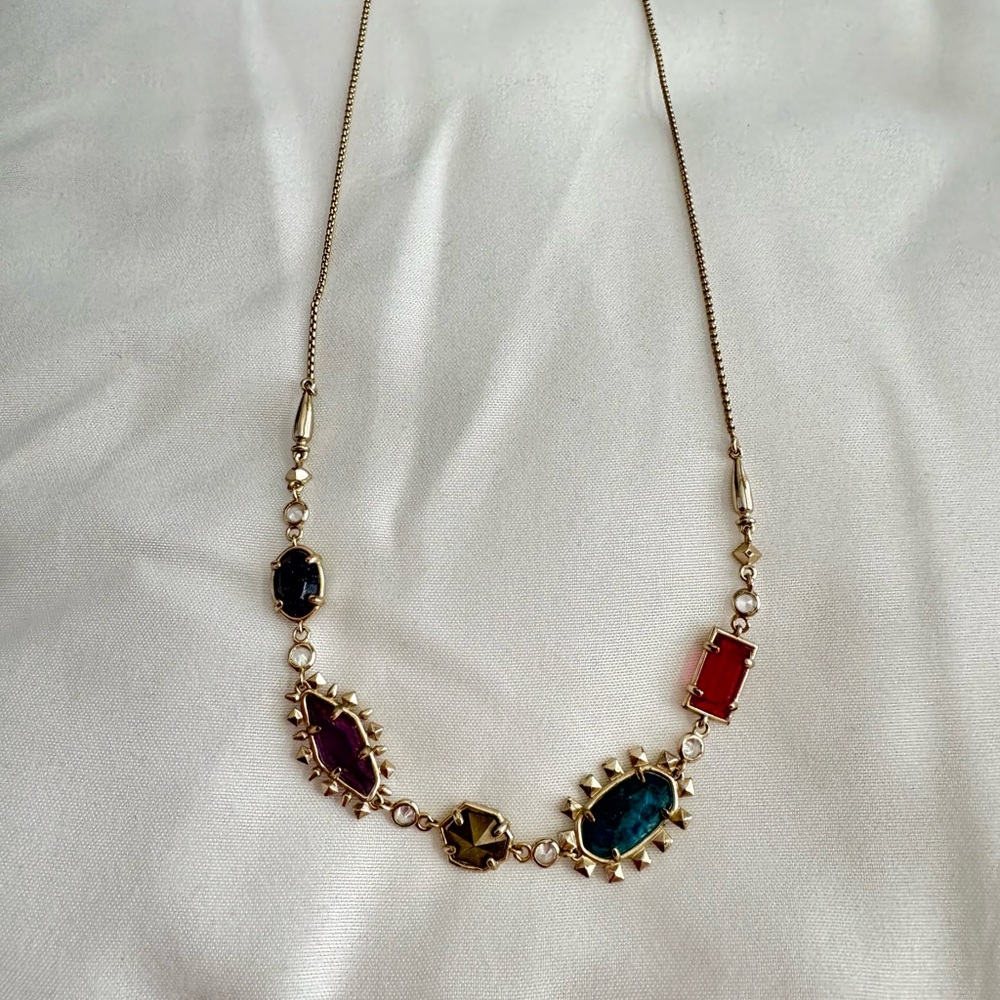 Kendra Scott Gold and Purple Adjustable Length Necklace